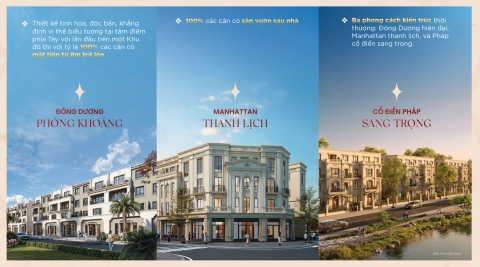 Thiết kế điển hình của sản phẩm Nhà phố, liền kề và Biệt thự Vinhomes Wonder City